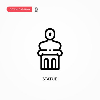 Heykel vektör simgesi. Web sitesi veya mobil uygulama için modern, basit düz vektör çizimi