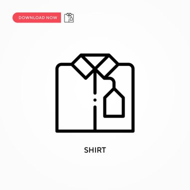 Gömlek vektör simgesi. Web sitesi veya mobil uygulama için modern, basit düz vektör çizimi