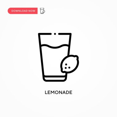 Limonata vektör simgesi. Web sitesi veya mobil uygulama için modern, basit düz vektör çizimi