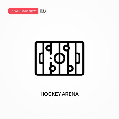 Hokey arenası vektör simgesi. Web sitesi veya mobil uygulama için modern, basit düz vektör çizimi