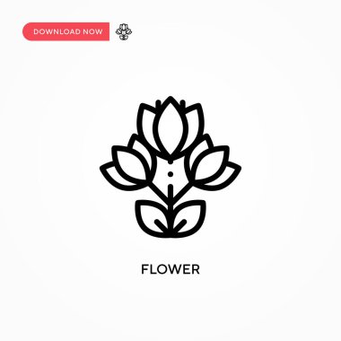 Çiçek vektör simgesi. Web sitesi veya mobil uygulama için modern, basit düz vektör çizimi