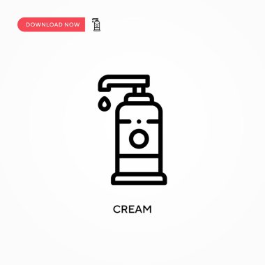 Krem vektör simgesi. Web sitesi veya mobil uygulama için modern, basit düz vektör çizimi