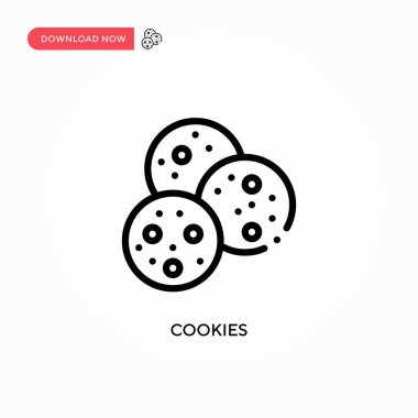 Kurabiye vektör simgesi. Web sitesi veya mobil uygulama için modern, basit düz vektör çizimi