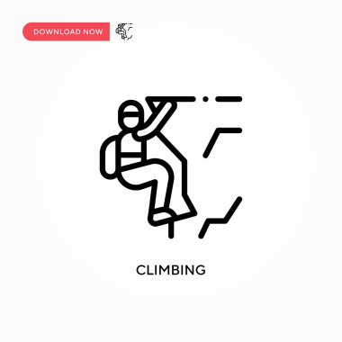 Vektör simgesine tırmanıyorum. Web sitesi veya mobil uygulama için modern, basit düz vektör çizimi