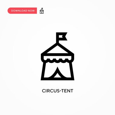 Sirk-çadır vektör simgesi. Web sitesi veya mobil uygulama için modern, basit düz vektör çizimi