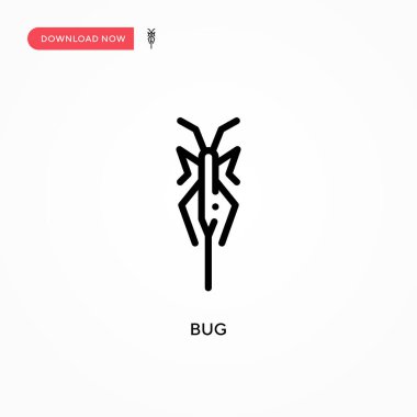 Böcek vektör simgesi. Web sitesi veya mobil uygulama için modern, basit düz vektör çizimi