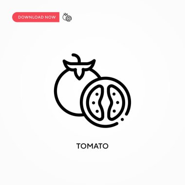 Domates vektör simgesi. Web sitesi veya mobil uygulama için modern, basit düz vektör çizimi