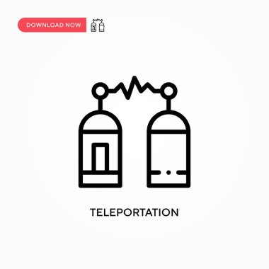 Işınlanma vektör simgesi. Web sitesi veya mobil uygulama için modern, basit düz vektör çizimi