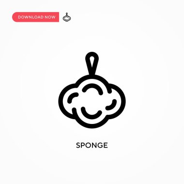 Sünger vektör simgesi. Web sitesi veya mobil uygulama için modern, basit düz vektör çizimi