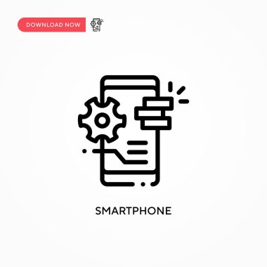 Akıllı telefon vektör simgesi. Web sitesi veya mobil uygulama için modern, basit düz vektör çizimi