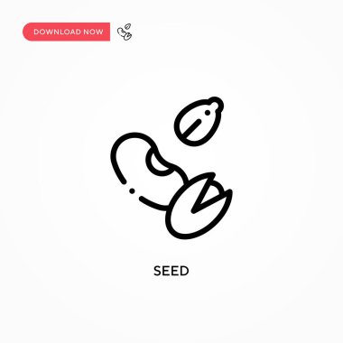 Tohum vektör simgesi. Web sitesi veya mobil uygulama için modern, basit düz vektör çizimi