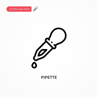 Pipette vektör simgesi. Web sitesi veya mobil uygulama için modern, basit düz vektör çizimi