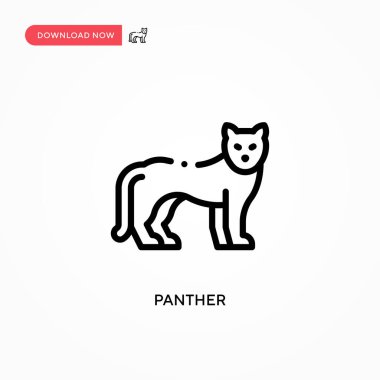 Panter vektör simgesi. Web sitesi veya mobil uygulama için modern, basit düz vektör çizimi