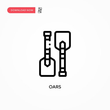 Oars vektör simgesi. Web sitesi veya mobil uygulama için modern, basit düz vektör çizimi