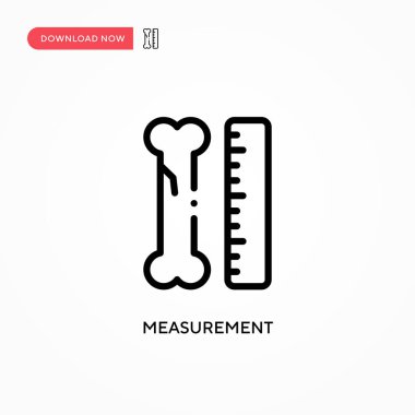 Ölçüm vektör simgesi. Web sitesi veya mobil uygulama için modern, basit düz vektör çizimi