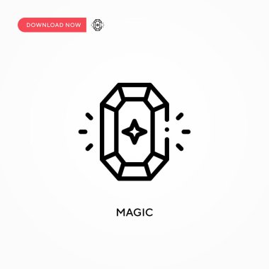 Sihirli vektör simgesi. Web sitesi veya mobil uygulama için modern, basit düz vektör çizimi
