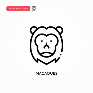 Makaklar vektör simgesi. Web sitesi veya mobil uygulama için modern, basit düz vektör çizimi