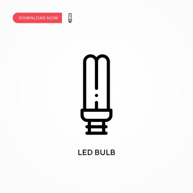 Önde gelen ampul vektör simgesi. Web sitesi veya mobil uygulama için modern, basit düz vektör çizimi