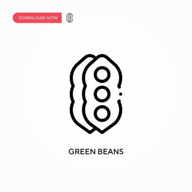 Yeşil fasulye vektör simgesi. Web sitesi veya mobil uygulama için modern, basit düz vektör çizimi