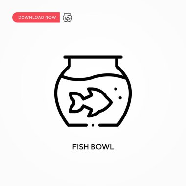 Balık kasesi vektör simgesi. Web sitesi veya mobil uygulama için modern, basit düz vektör çizimi