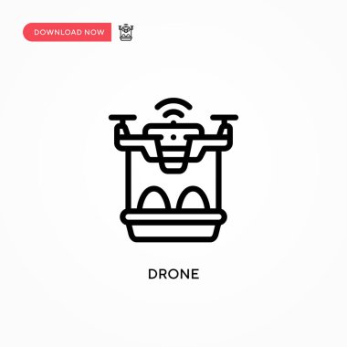 Drone vektör simgesi. Web sitesi veya mobil uygulama için modern, basit düz vektör çizimi