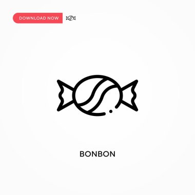 Bonbon vektör simgesi. Web sitesi veya mobil uygulama için modern, basit düz vektör çizimi