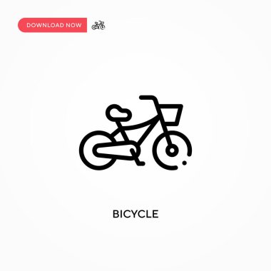 Bisiklet vektör simgesi. Web sitesi veya mobil uygulama için modern, basit düz vektör çizimi