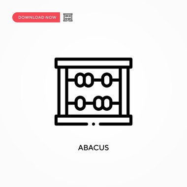 Abaküs vektör simgesi. Web sitesi veya mobil uygulama için modern, basit düz vektör çizimi