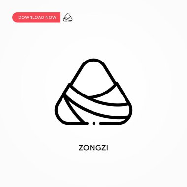 Zongzi vektör simgesi. Web sitesi veya mobil uygulama için modern, basit düz vektör çizimi