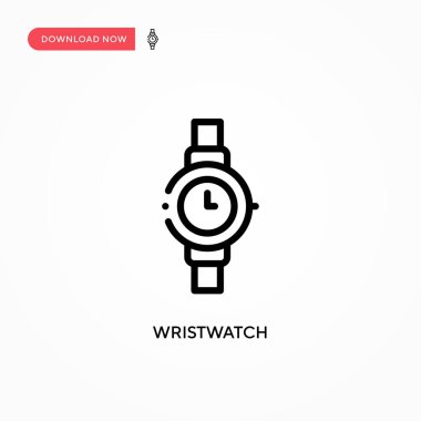 Kol saati vektör simgesi. Web sitesi veya mobil uygulama için modern, basit düz vektör çizimi