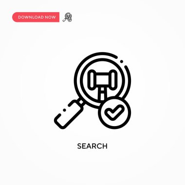 Arama vektör simgesi. Web sitesi veya mobil uygulama için modern, basit düz vektör çizimi