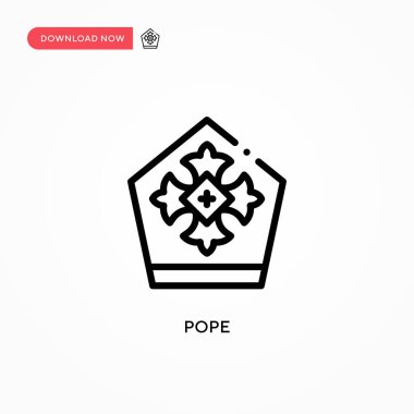 Papa vektör ikonu. Web sitesi veya mobil uygulama için modern, basit düz vektör çizimi