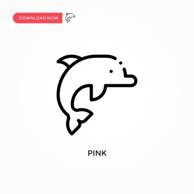 Pembe vektör simgesi. Web sitesi veya mobil uygulama için modern, basit düz vektör çizimi