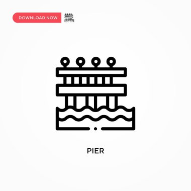 İskele vektör simgesi. Web sitesi veya mobil uygulama için modern, basit düz vektör çizimi