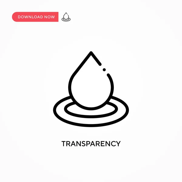 Transparenzvektorsymbol Moderne Einfache Flache Vektordarstellung Für Website Oder Mobile App — Stockvektor