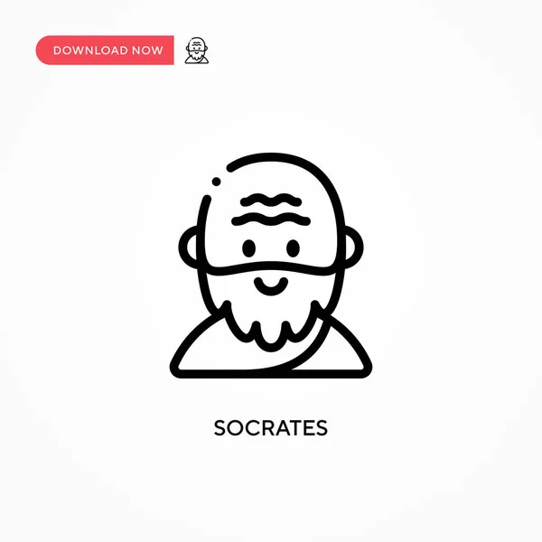 Socrates Vector Icon Modern Simple Flat Vector Illustration Web Site — Stock Vector