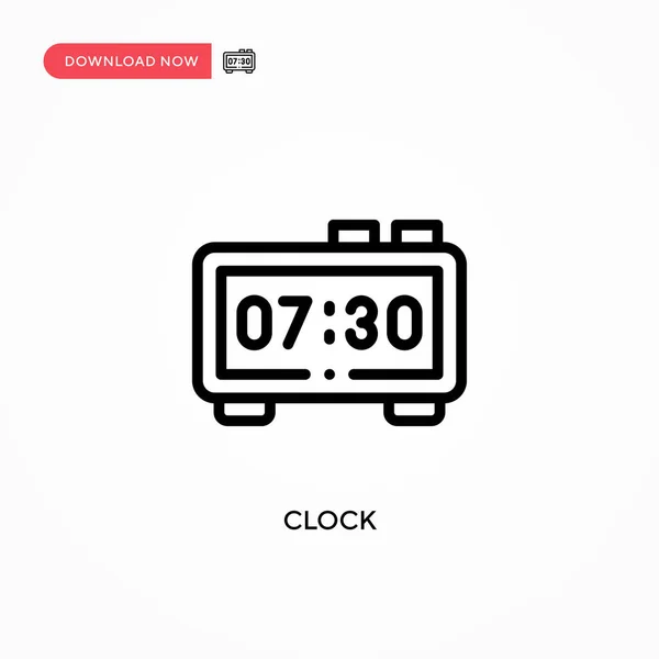 Uhr Vektor Symbol Moderne Einfache Flache Vektordarstellung Für Website Oder — Stockvektor