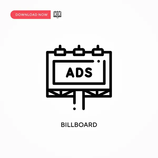 Billboard Vektor Symbol Moderne Einfache Flache Vektordarstellung Für Website Oder — Stockvektor