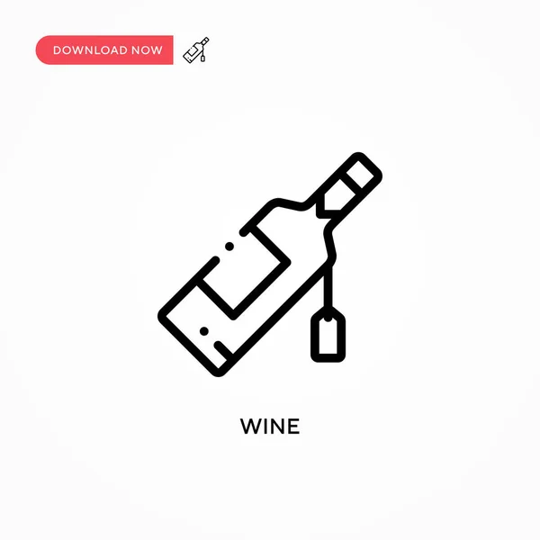 Ícone Vetor Vinho Ilustração Vetorial Plana Moderna Simples Para Web —  Vetores de Stock