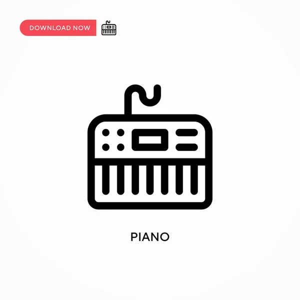 Klaviervektorsymbol Moderne Einfache Flache Vektordarstellung Für Website Oder Mobile App — Stockvektor
