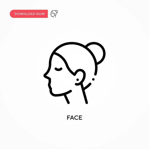 Ícone Vetor Facial Ilustração Vetorial Plana Moderna Simples Para Web —  Vetores de Stock