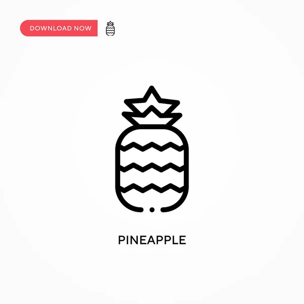 Icône Vectorielle Ananas Illustration Vectorielle Plate Moderne Simple Pour Site — Image vectorielle