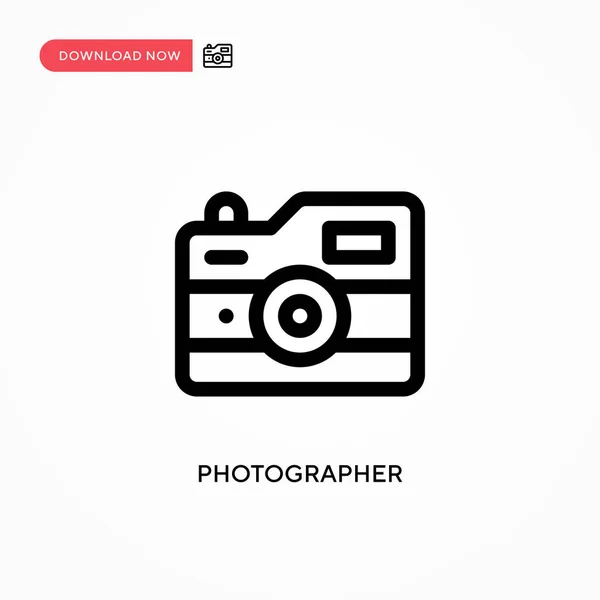 Εικονίδιο Διανύσματος Φωτογράφου Σύγχρονη Απλή Επίπεδη Διανυσματική Απεικόνιση Για Web — Διανυσματικό Αρχείο