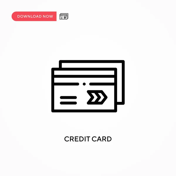 Kreditkarten Vektor Symbol Moderne Einfache Flache Vektordarstellung Für Website Oder — Stockvektor