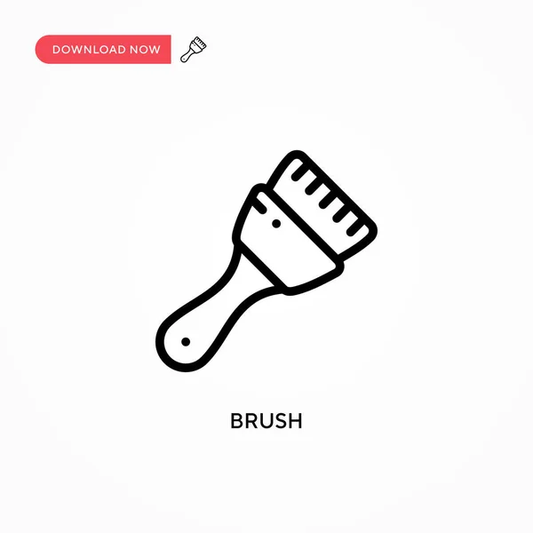 Pinselvektorsymbol Moderne Einfache Flache Vektordarstellung Für Website Oder Mobile App — Stockvektor