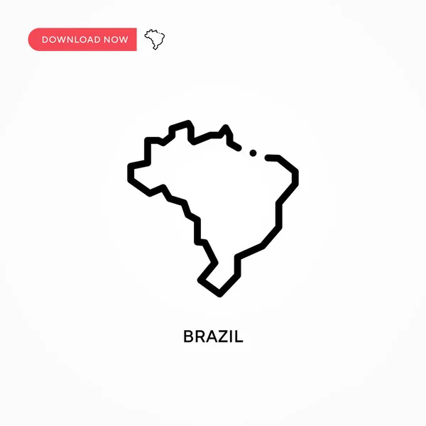 Бразильский Векторный Значок Современная Простая Векторная Иллюстрация Веб Сайта Мобильного — стоковый вектор