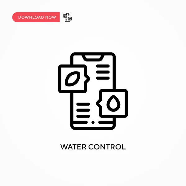 Icono Vector Control Agua Moderno Simple Ilustración Vector Plano Para — Vector de stock