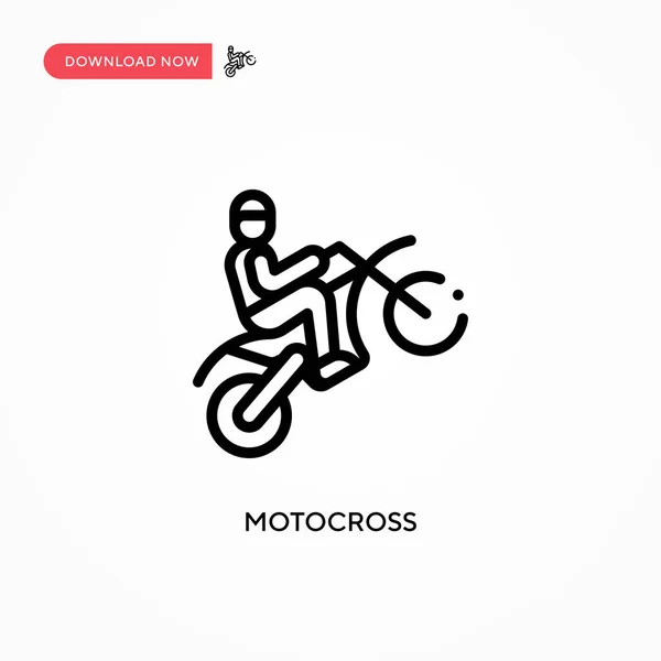 Ícone Vetorial Motocross Ilustração Vetorial Plana Moderna Simples Para Web — Vetor de Stock