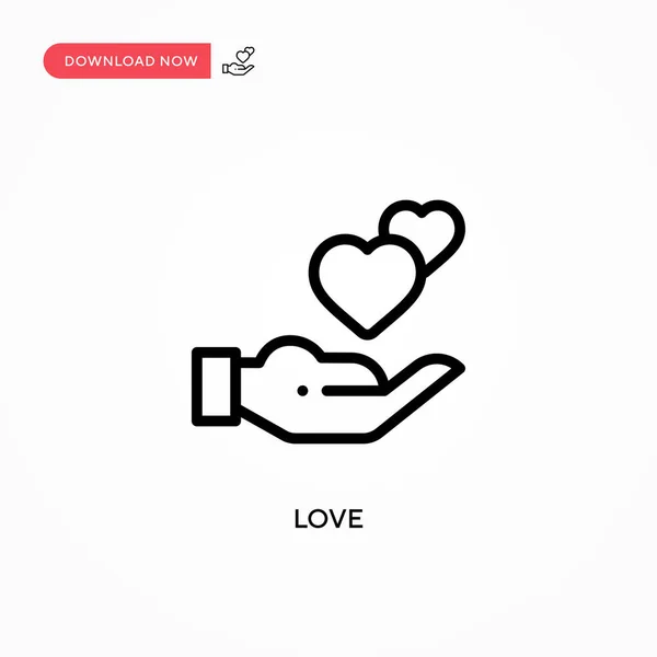 Ícone Vetor Amor Ilustração Vetorial Plana Moderna Simples Para Web — Vetor de Stock