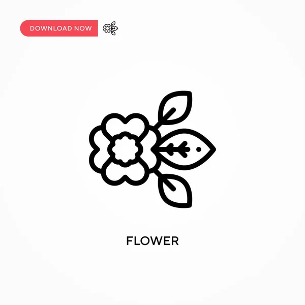 Blumenvektorsymbol Moderne Einfache Flache Vektordarstellung Für Website Oder Mobile App — Stockvektor